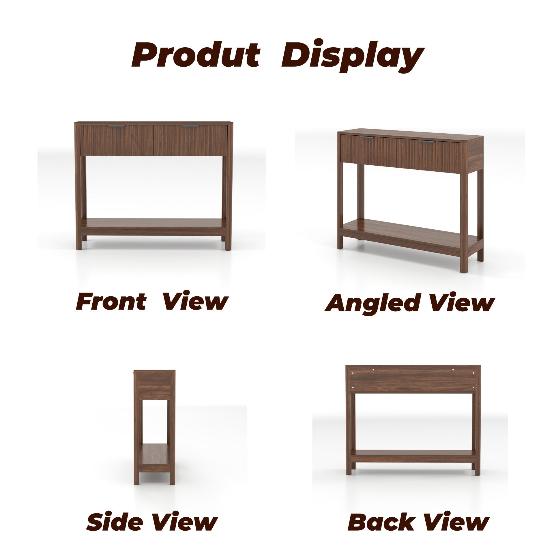 39 inch console table behind sofa living room display
