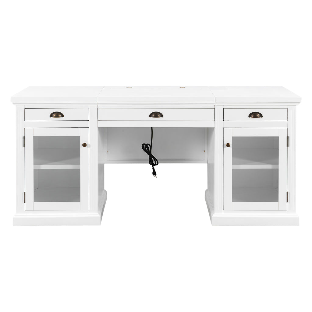 Glass cabinet interior storage for files and books