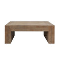 Natural rustic farmhouse coffee table 49 inch — front view