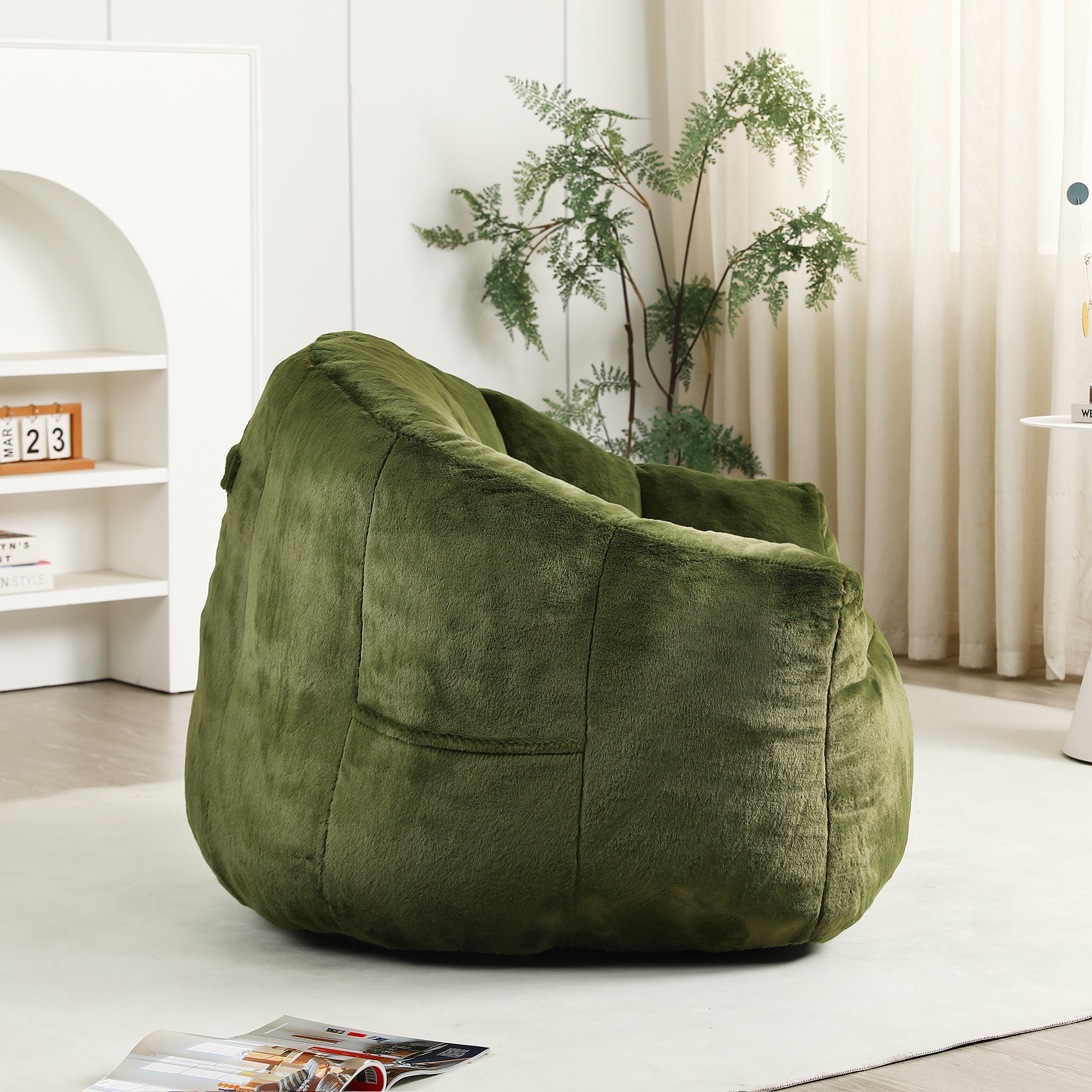 Bean bag sofa chair armrest detail