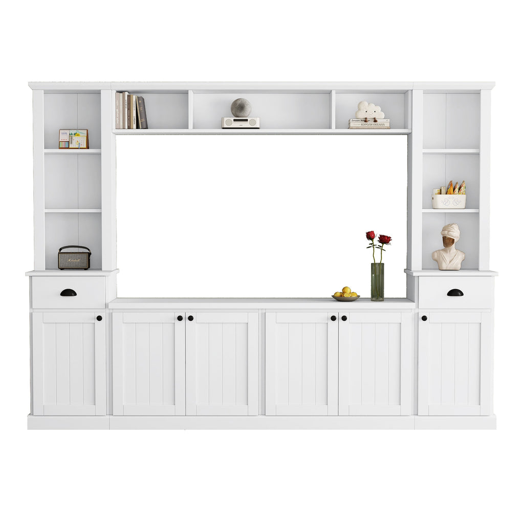 103" Entertainment Center Wall Unit with Bridge — for TVs Up to 75"