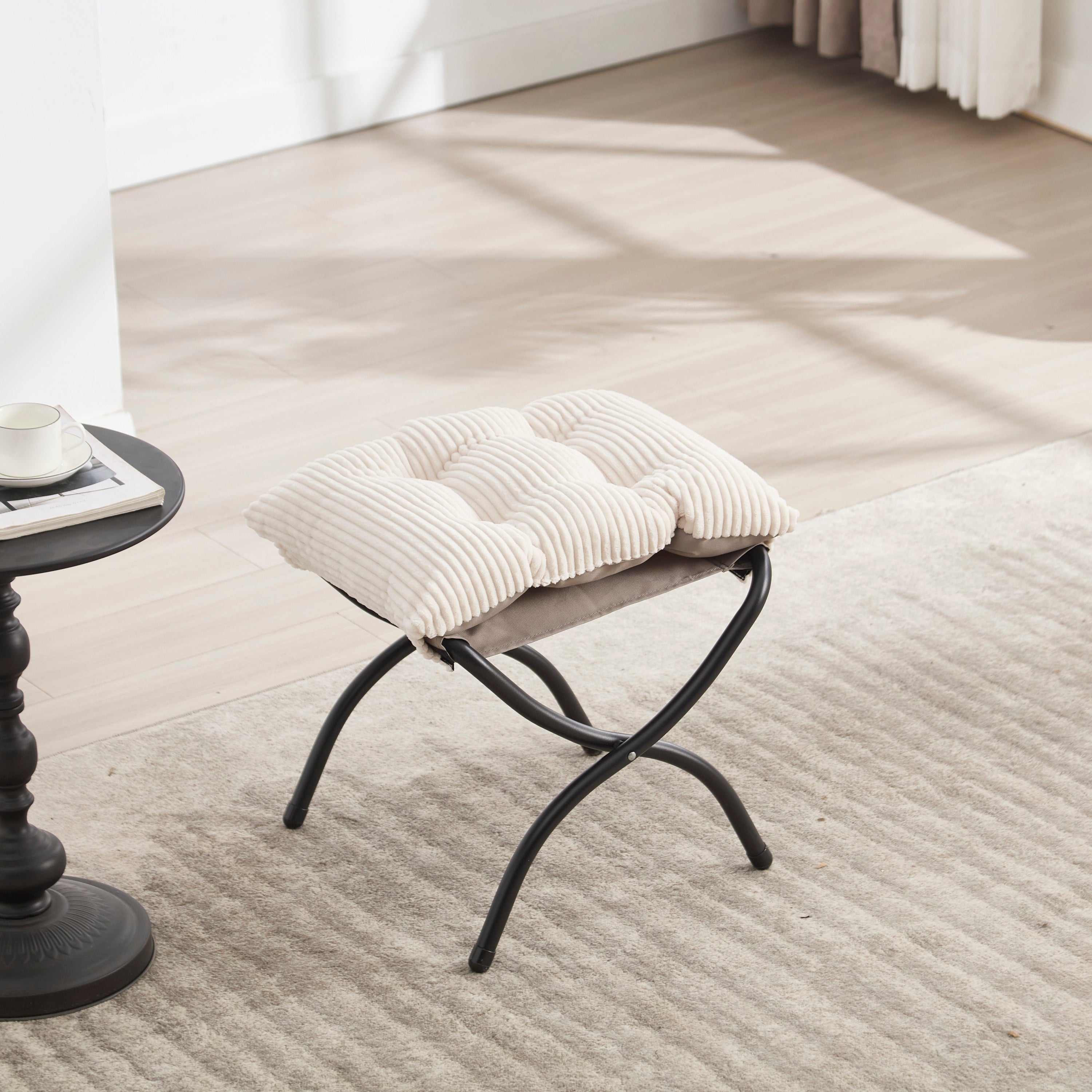 Lazy Lounge Chair with Ottoman — PP Cotton & Side Pocket