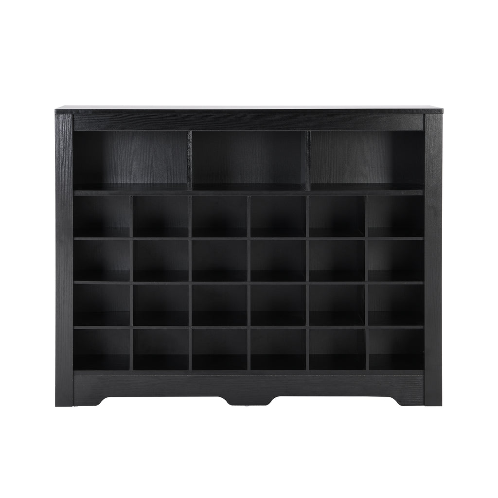 Entryway shoe cubby console cabinet side profile