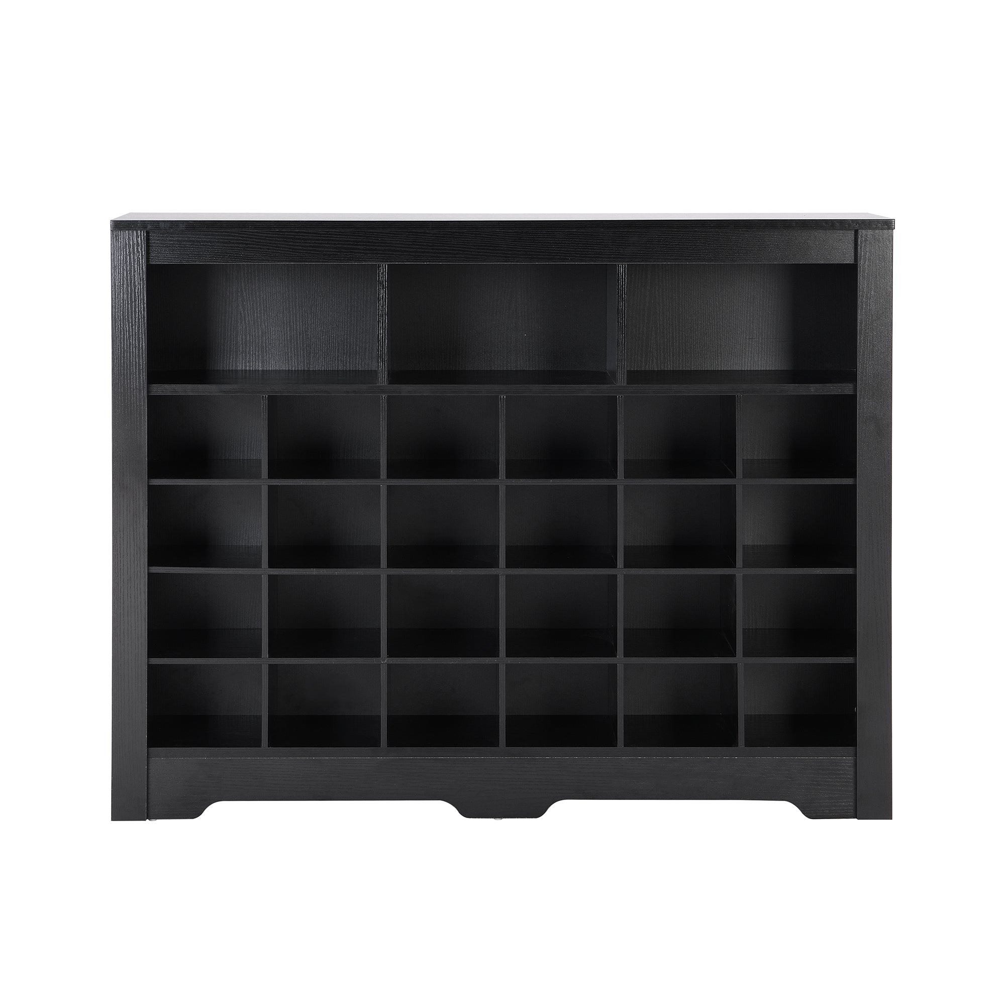 Entryway shoe cubby console cabinet side profile