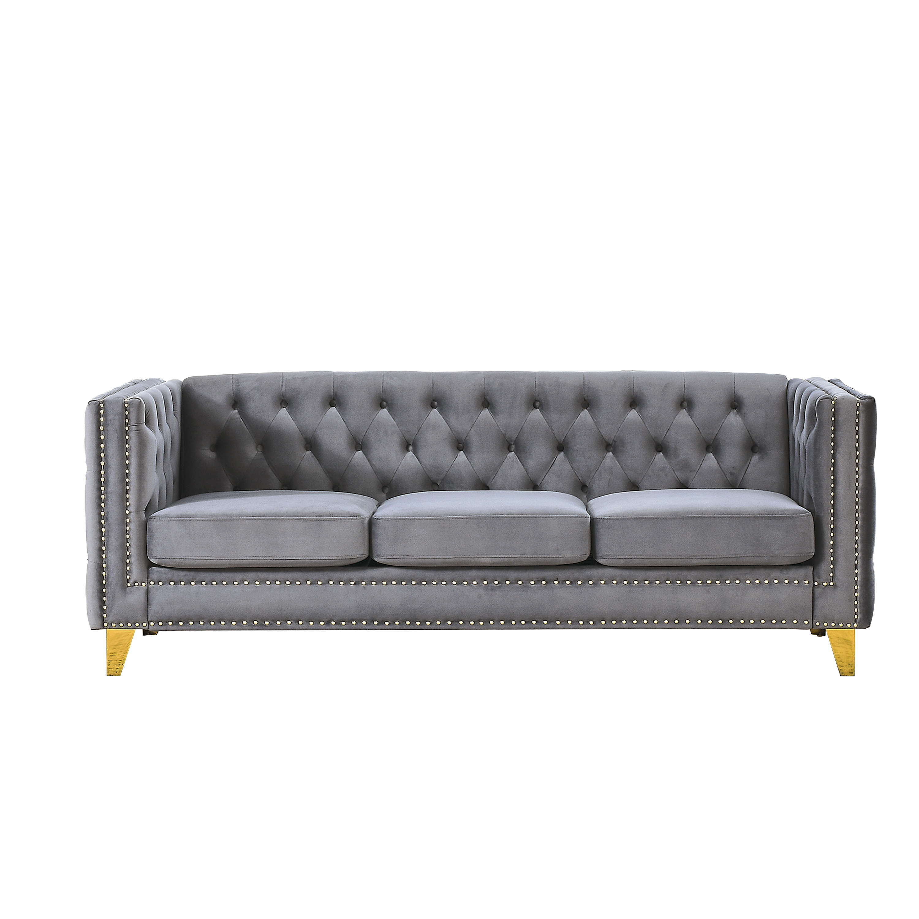 Chesterfield sofa seating area and cushion detail