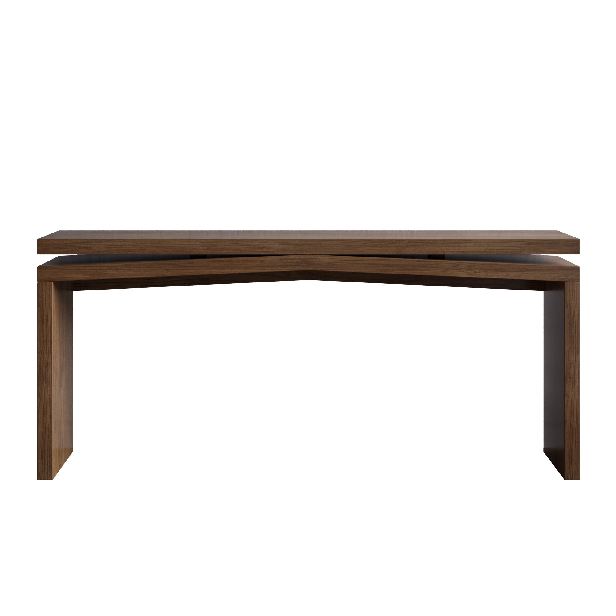 65-Inch Solid Wood Veneer Console Table, Long Farmhouse Entryway Sofa Table for Living Room, Hallway, Behind Couch, Apartment, Antique Brown