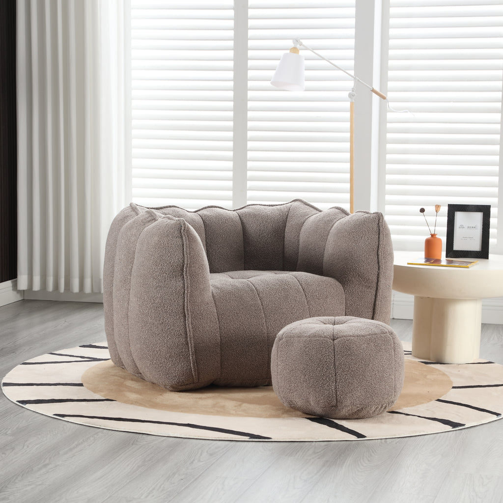 Bean bag chair and footrest product photo