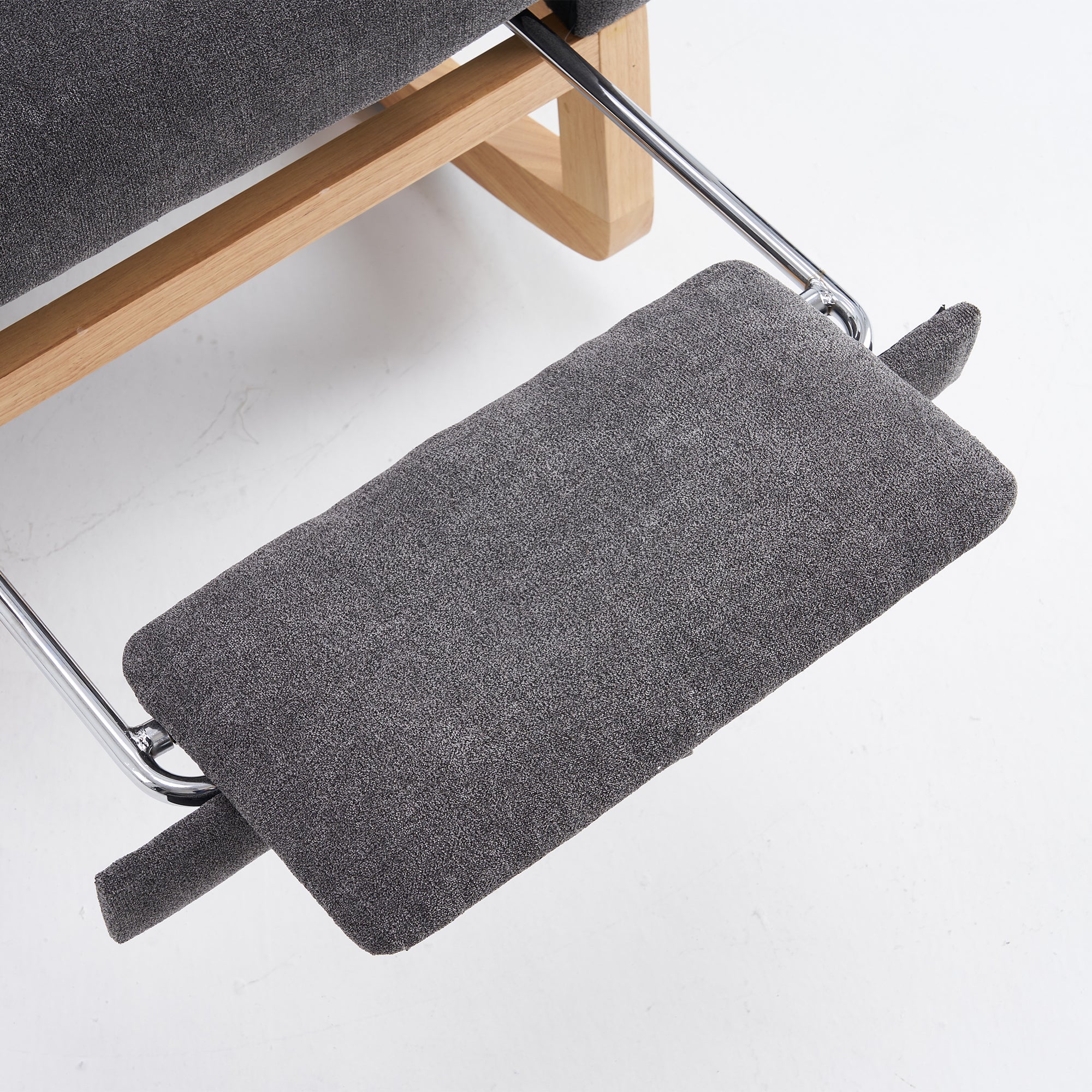 Side storage pocket on rocking chair arm