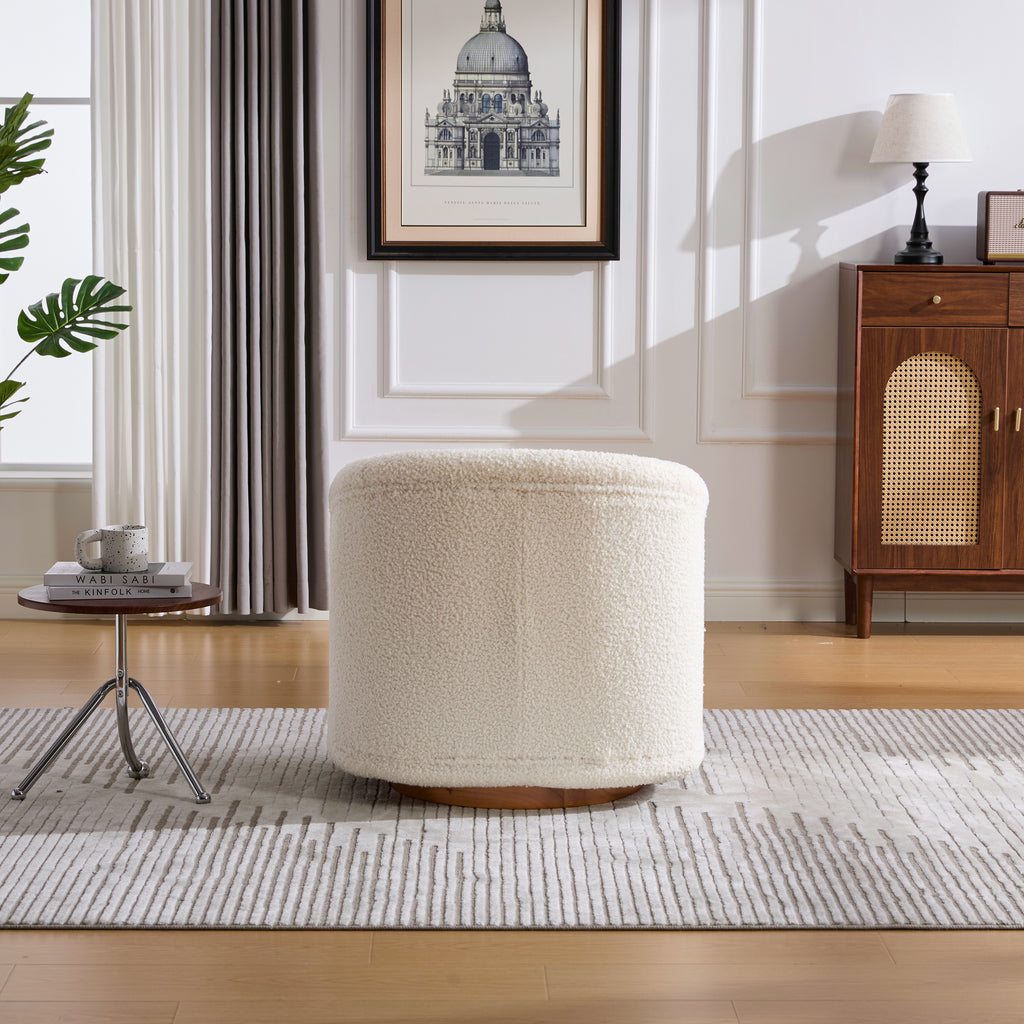 Teddy fleece swivel chair top view