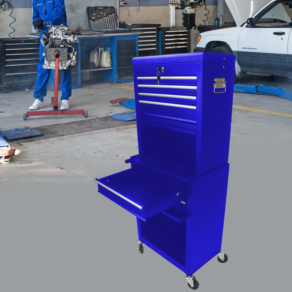 Detachable tool box with lock mechanism close-up