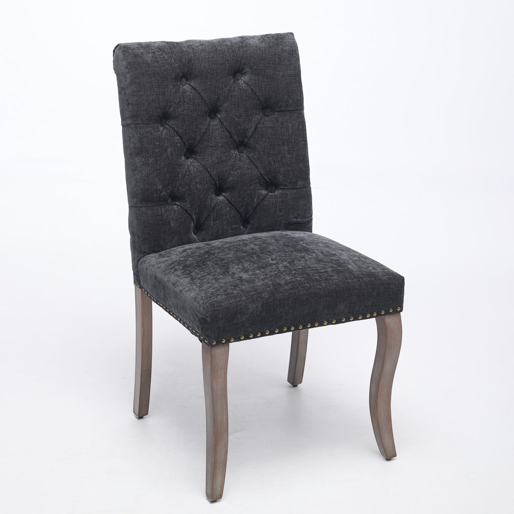 Upholstered Chenille Fabric Accent Dining Chair, Curved Solid Wood Legs, Elegant Tufted Club Dining Room Kitchen Room Arm Dining Chair, Single Pack,Olive Green,SW1895OL