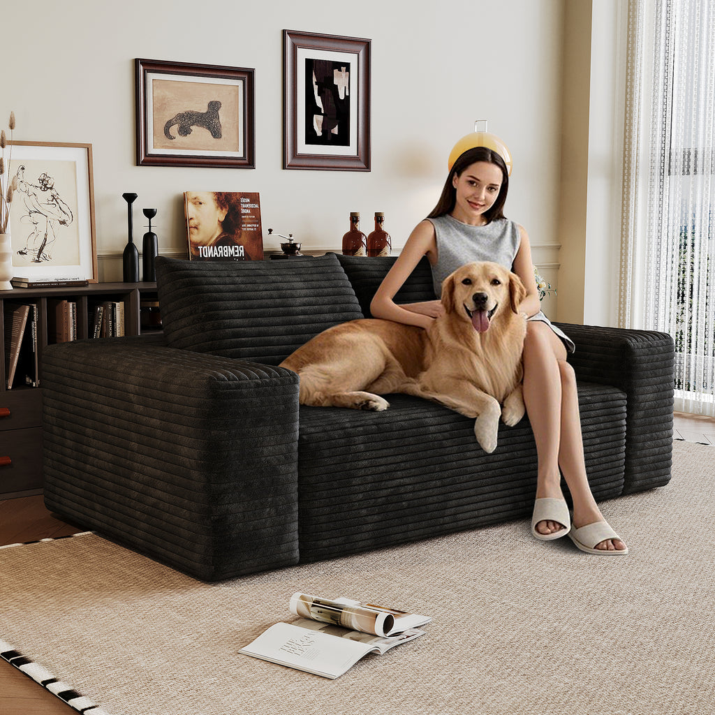 63-inch deep seat loveseat — angle view