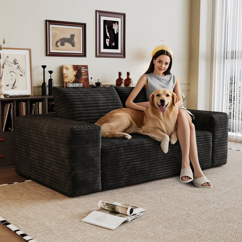 63-inch deep seat loveseat — angle view