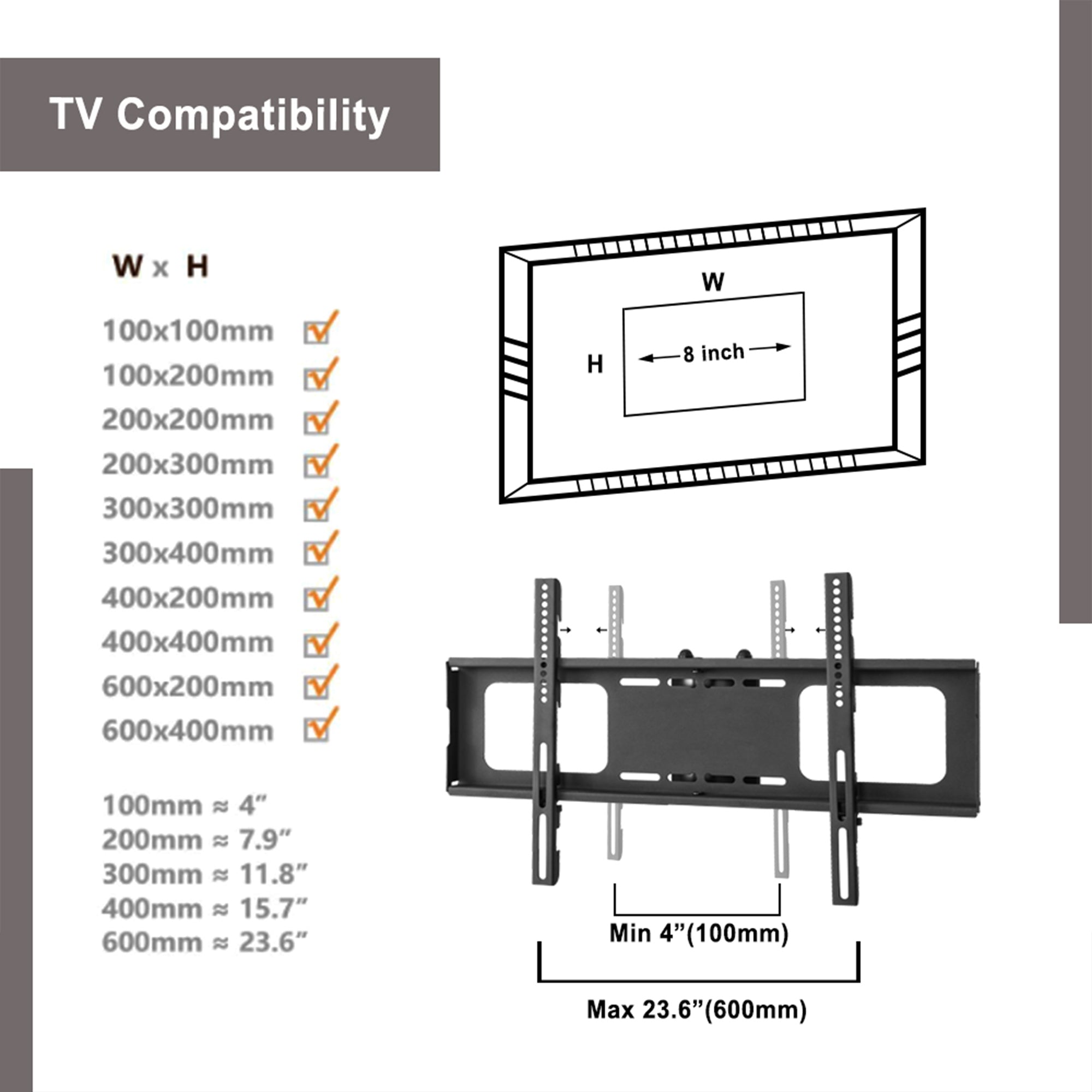 Swivel TV mount floor stand cable management view