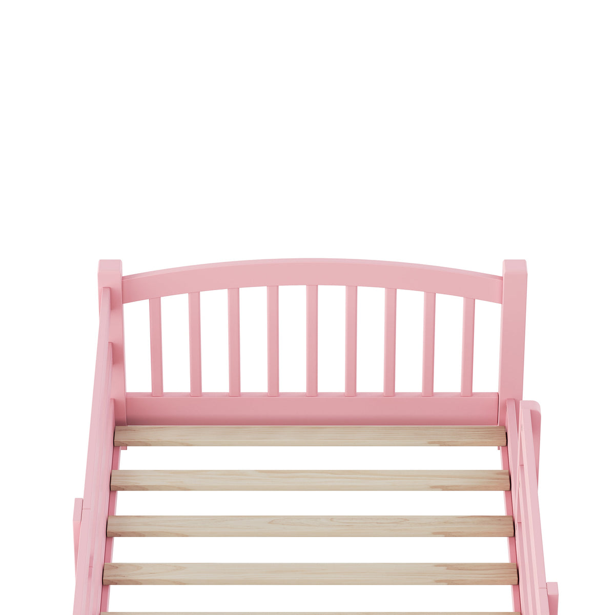 Twin Montessori Floor Bed with Slats and Safety Guardrails, Solid Wood Floor Bed with Fence and Without Door, Easy Assemble Montessori Bed for Girls and Boys, Gray