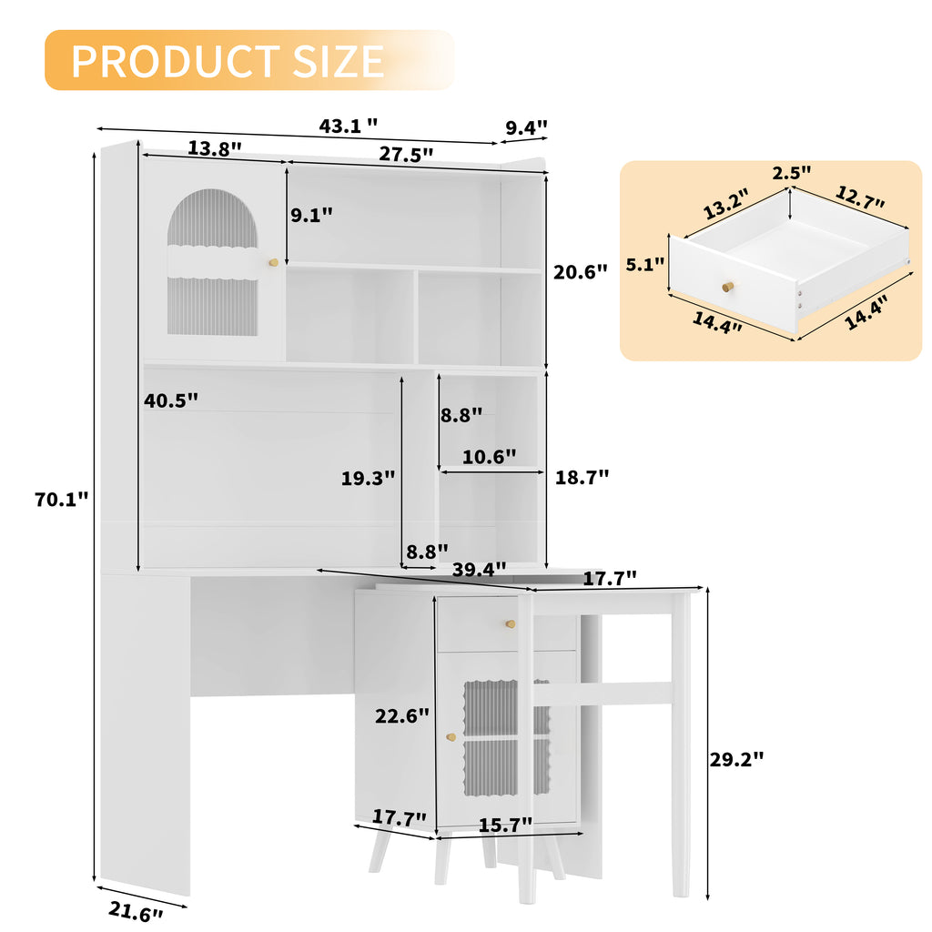 White desk in bedroom study workstation layout
