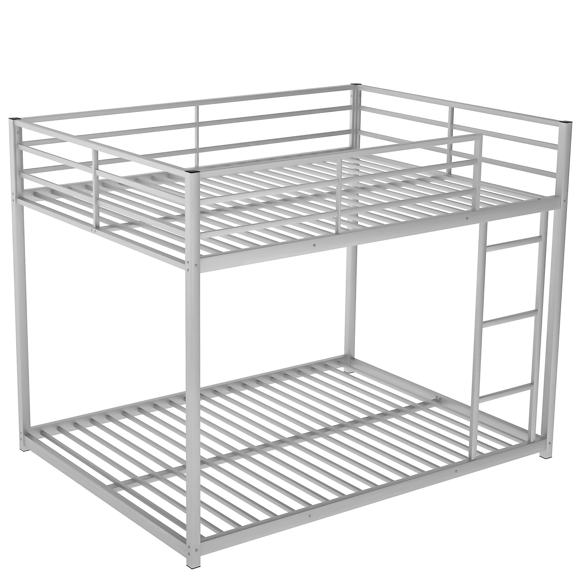Silver bunk bed built-in ladder access to upper bunk