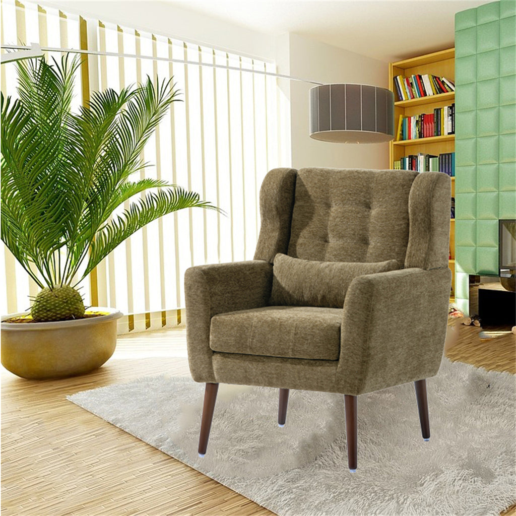 Modern living room accent chair olive green