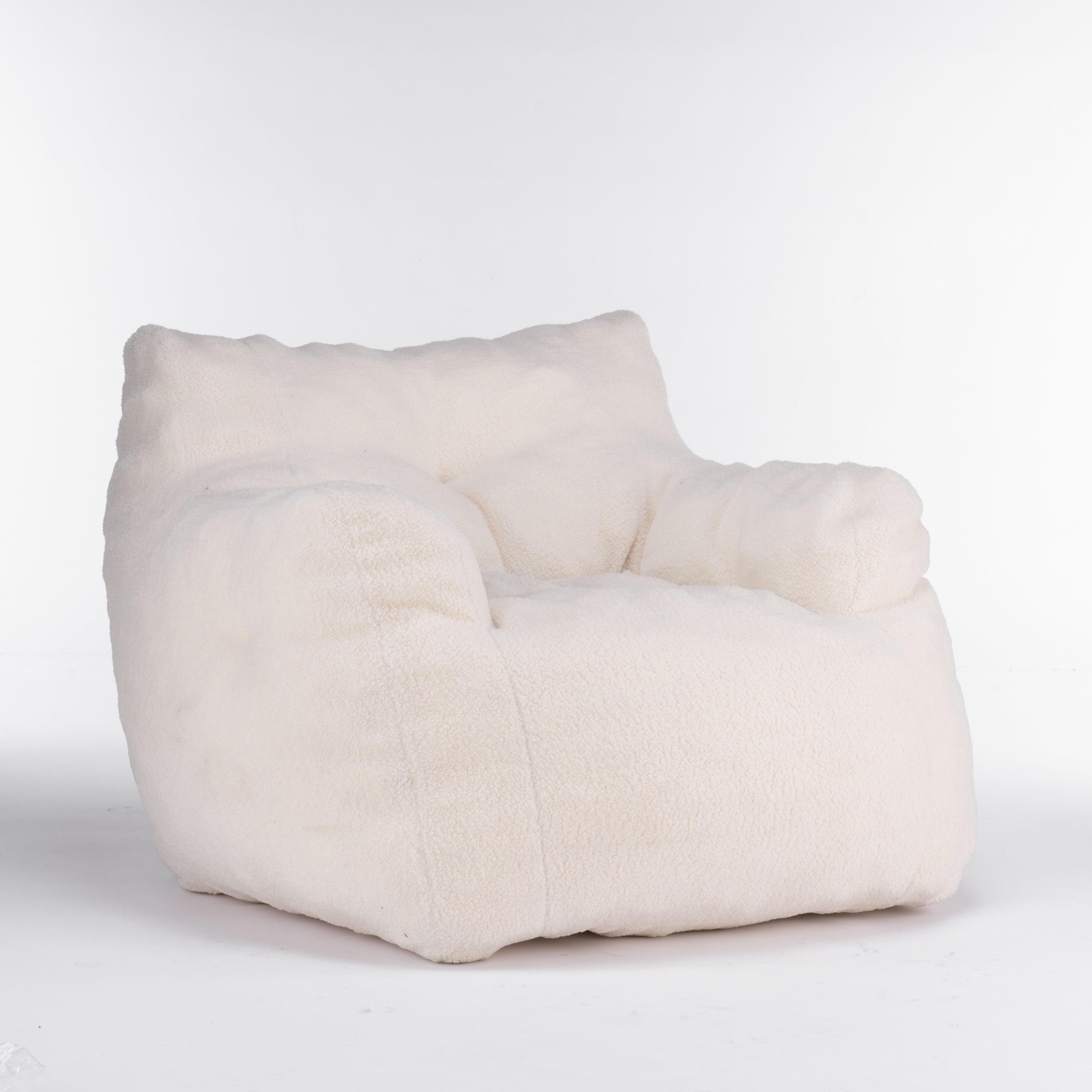 Ivory teddy bean bag top view