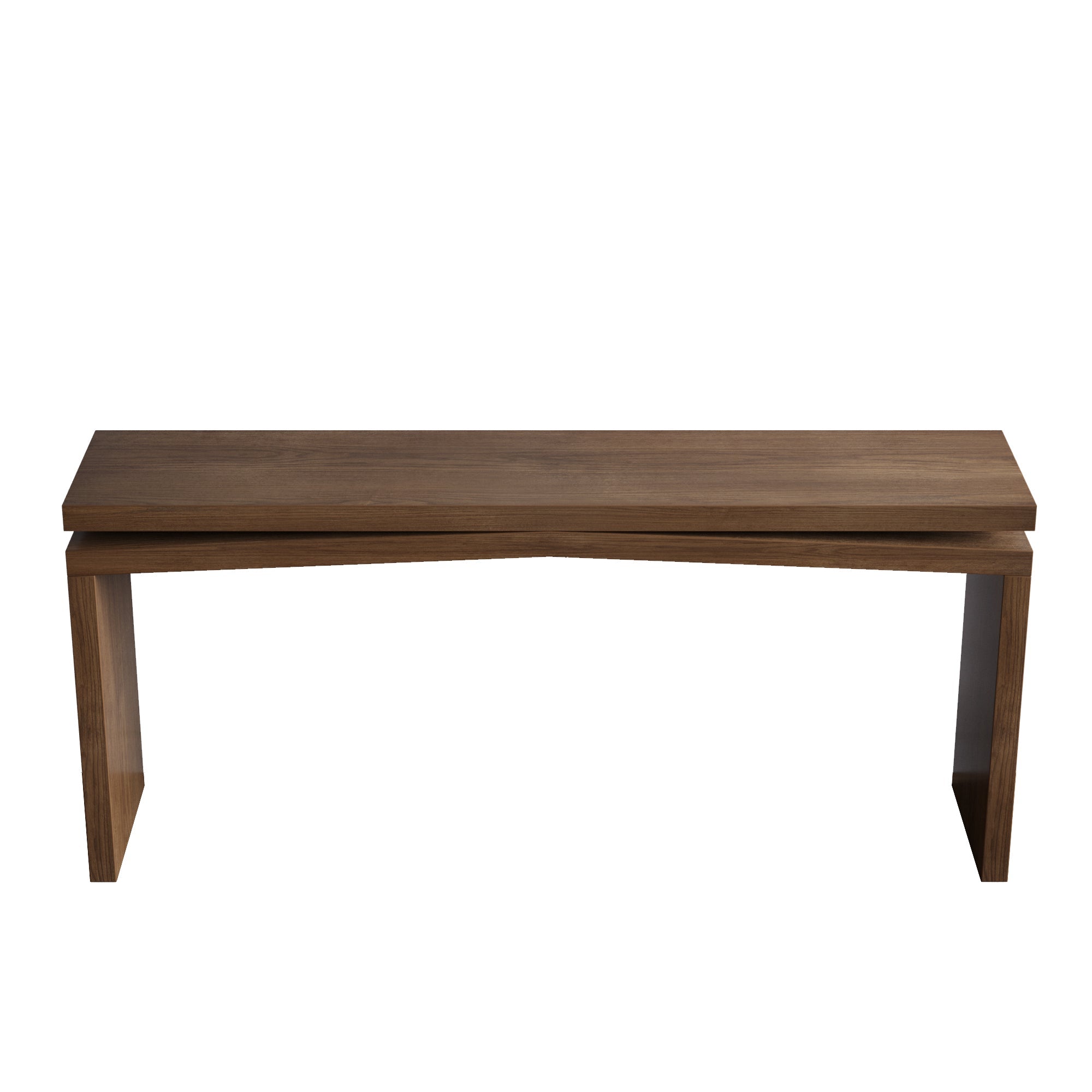 65-Inch Solid Wood Veneer Console Table, Long Farmhouse Entryway Sofa Table for Living Room, Hallway, Behind Couch, Apartment, Antique Brown