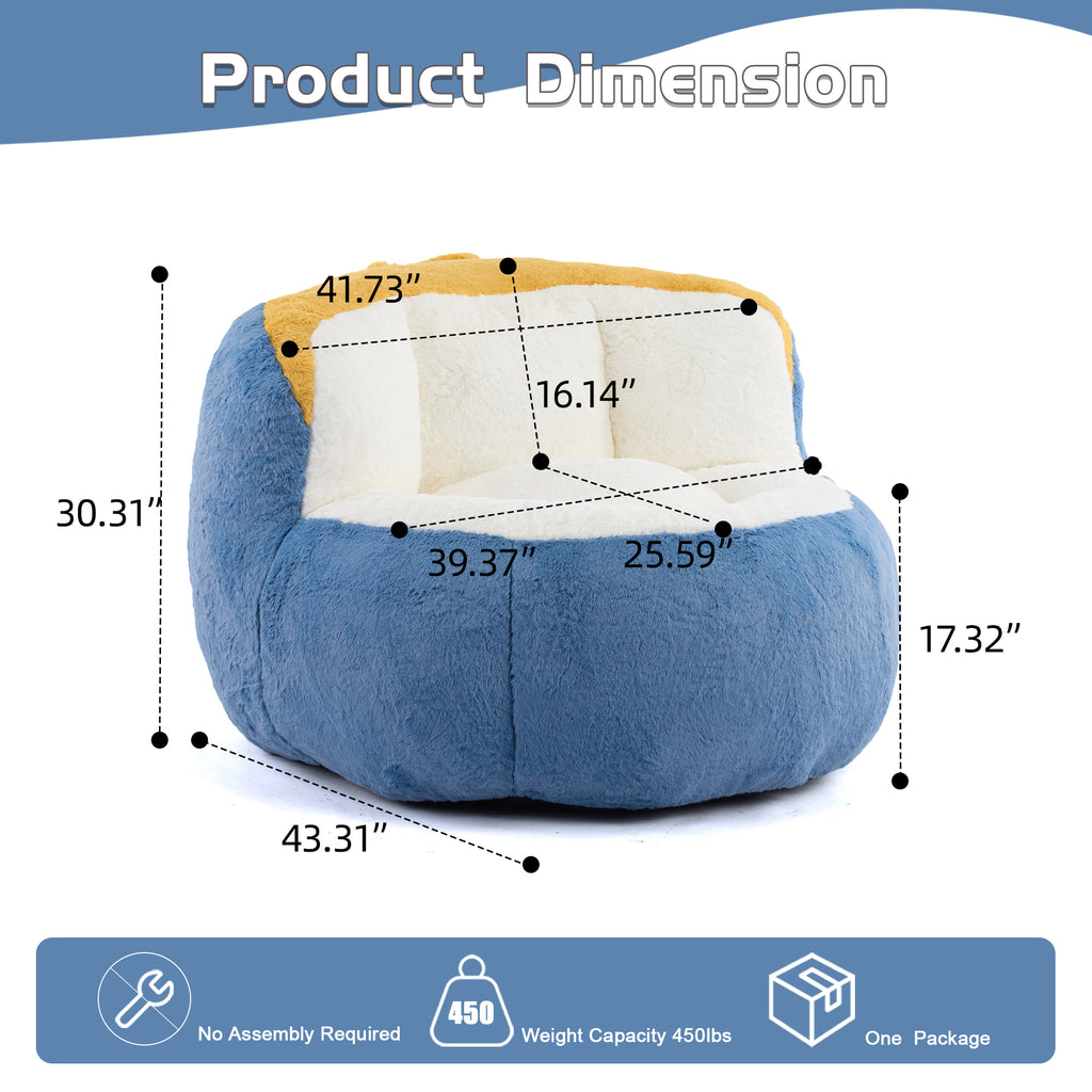 Bean bag chair in living room setting