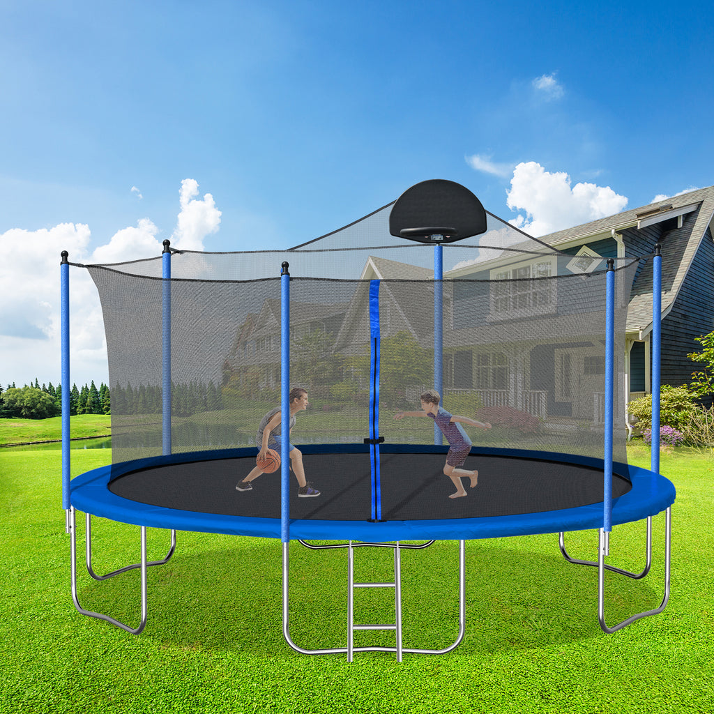 Outdoor backyard trampoline 72 galvanized springs jumping mat detail
