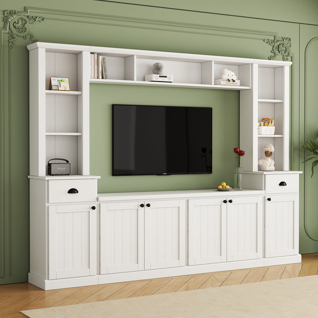 103" Entertainment Center Wall Unit with Bridge — for TVs Up to 75"
