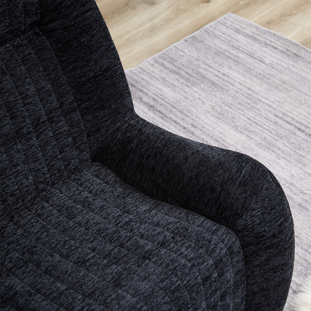 Black bean bag lounge chair full product overview