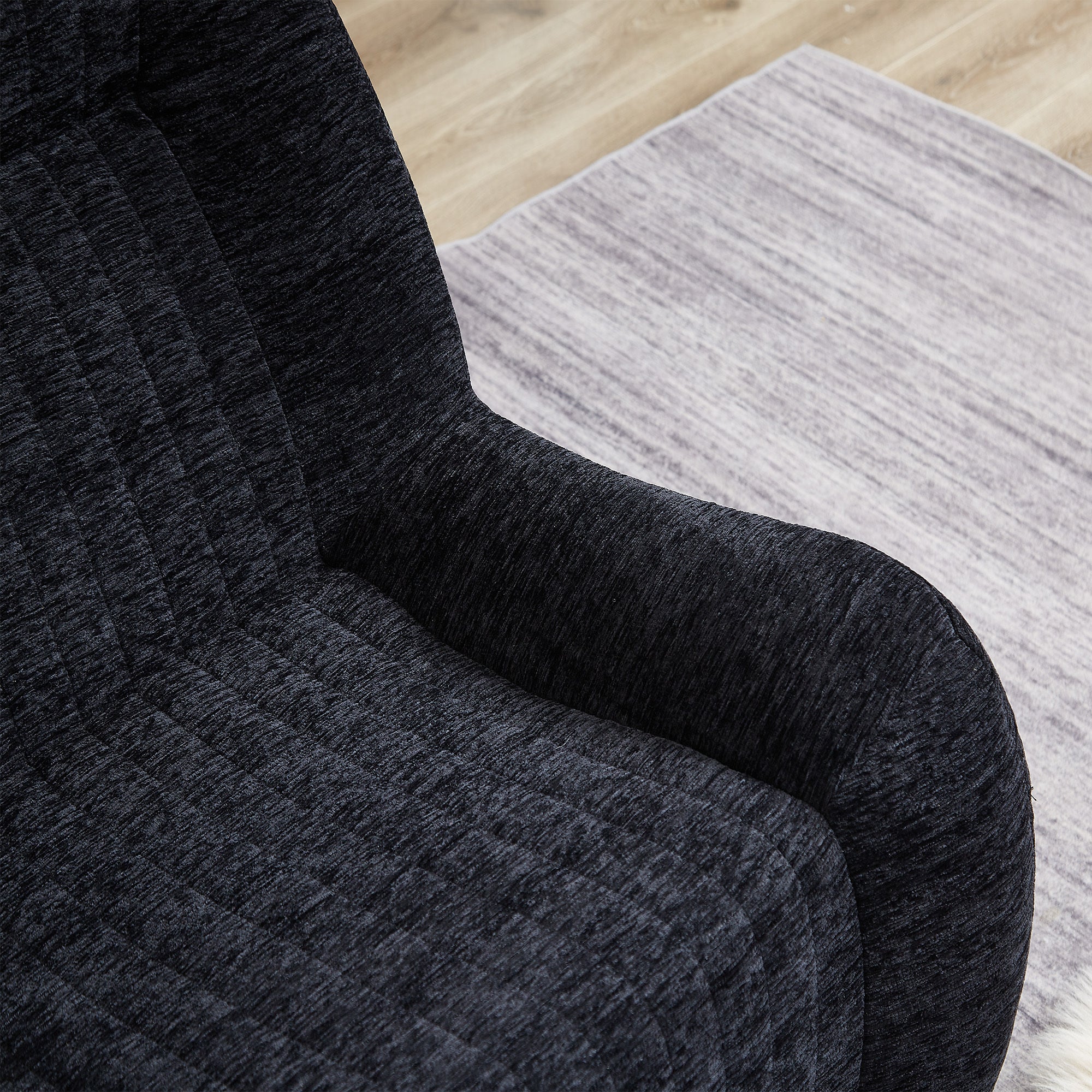 Black bean bag lounge chair full product overview