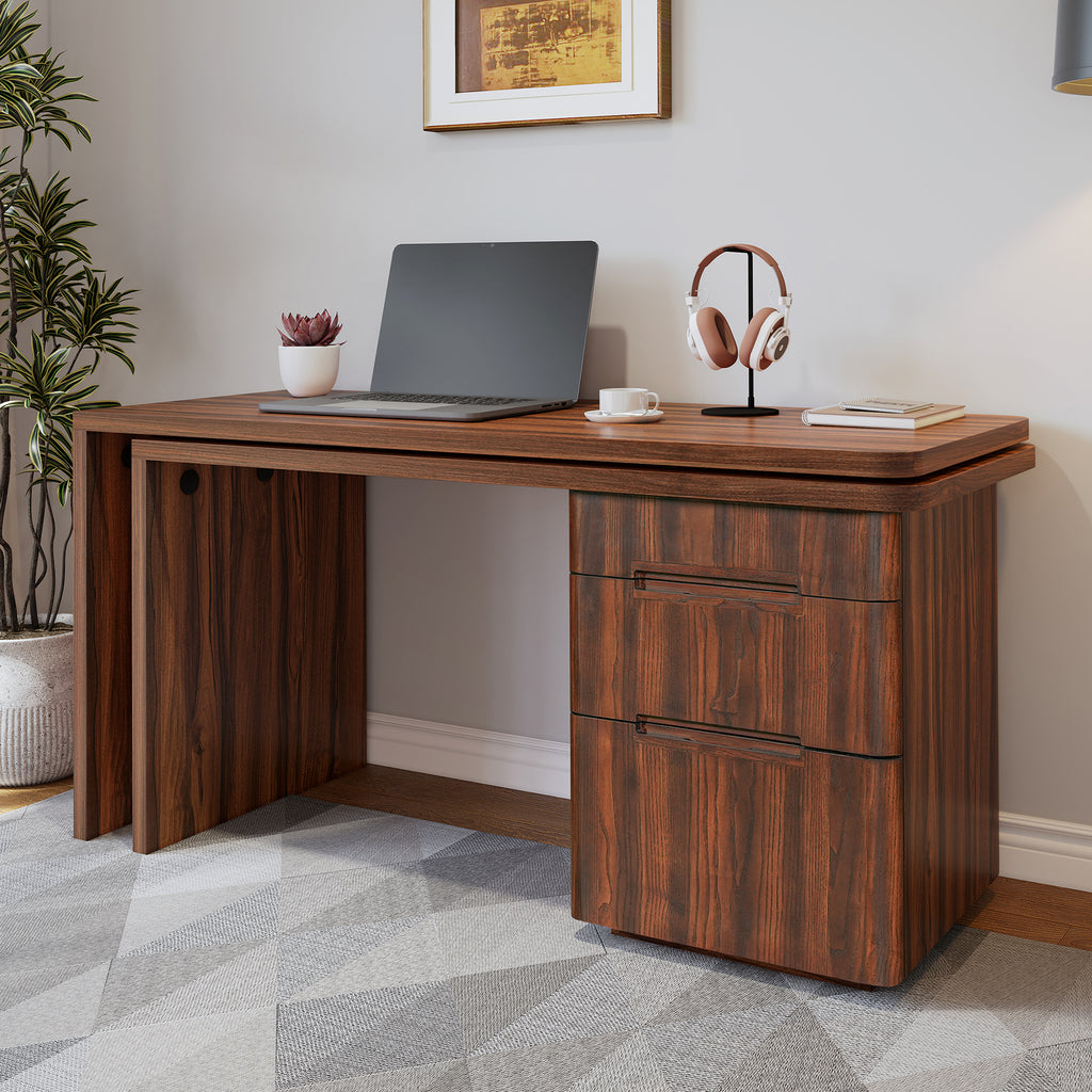 Executive corner desk rotating top mechanism detail
