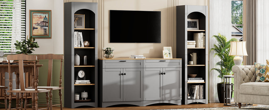 3-Piece Farmhouse Entertainment Center — for TVs Up to 70"