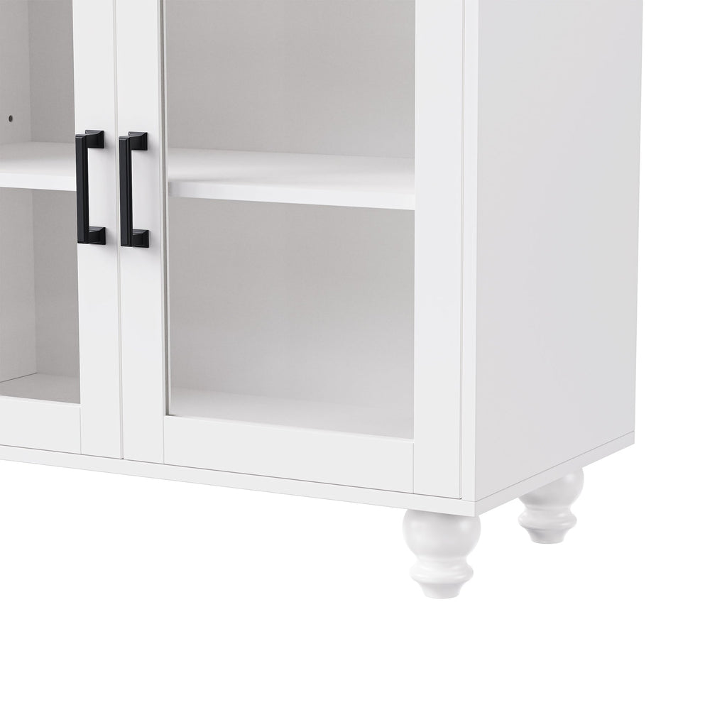 Farmhouse Entertainment Center with Gourd Legs — for TVs Up to 70"