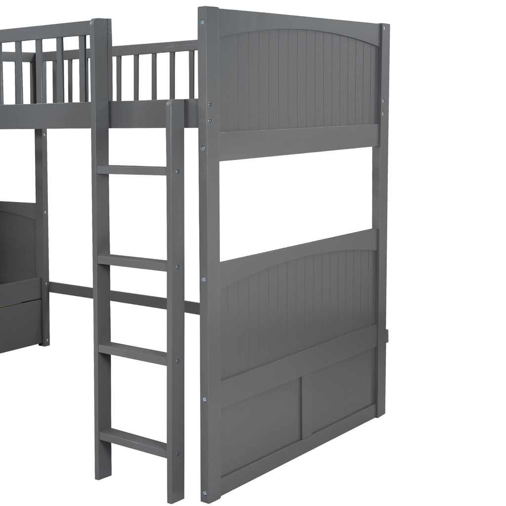 Horizontal slat headboard and footboard close-up