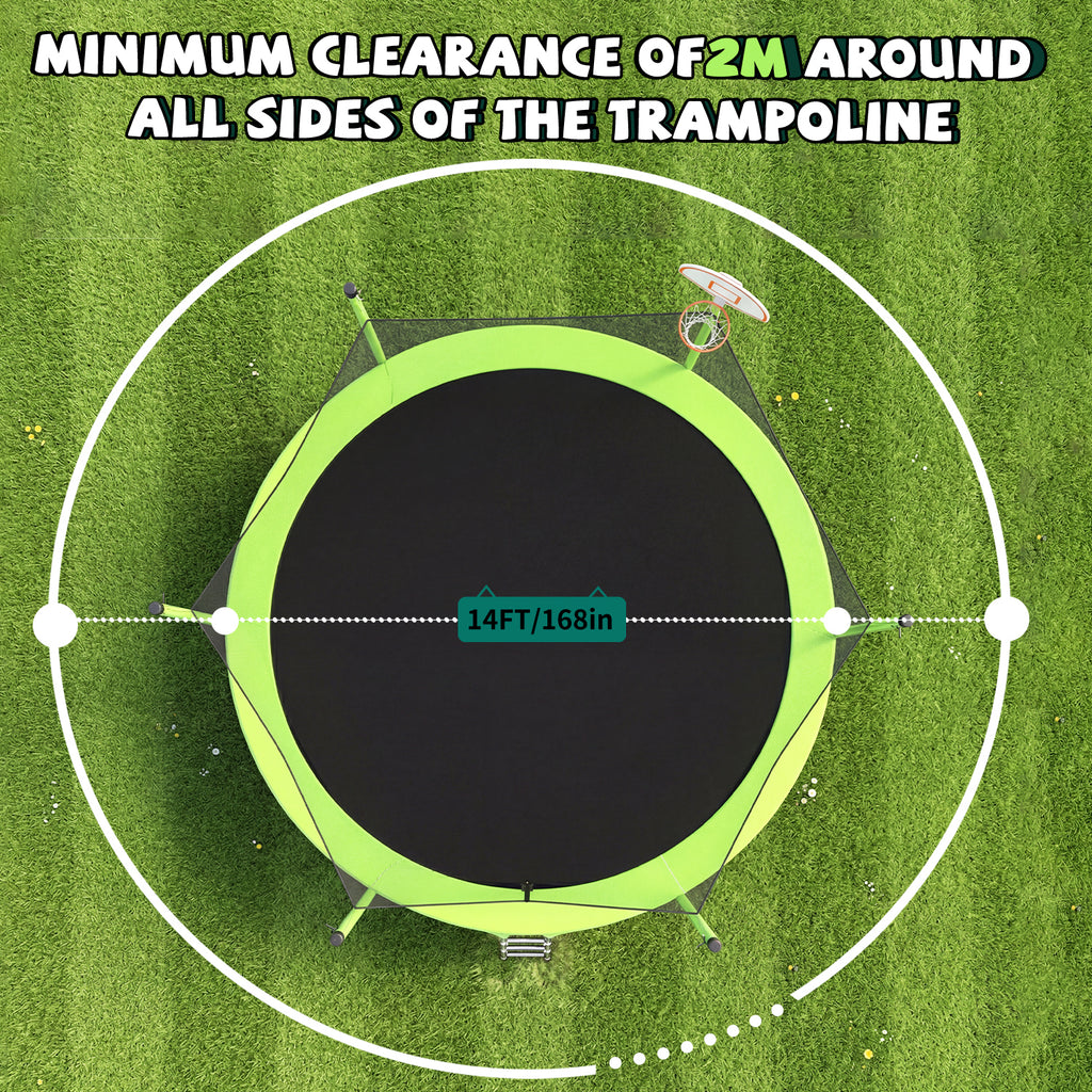 Outdoor trampoline safety enclosure net UV-resistant detail