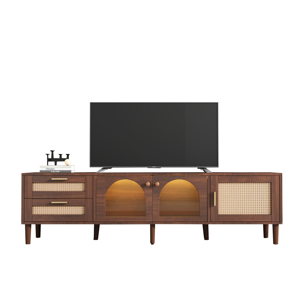 80-inch dark brown TV stand product photo