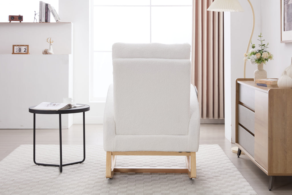 Nursery rocking chair assembly and dimension reference