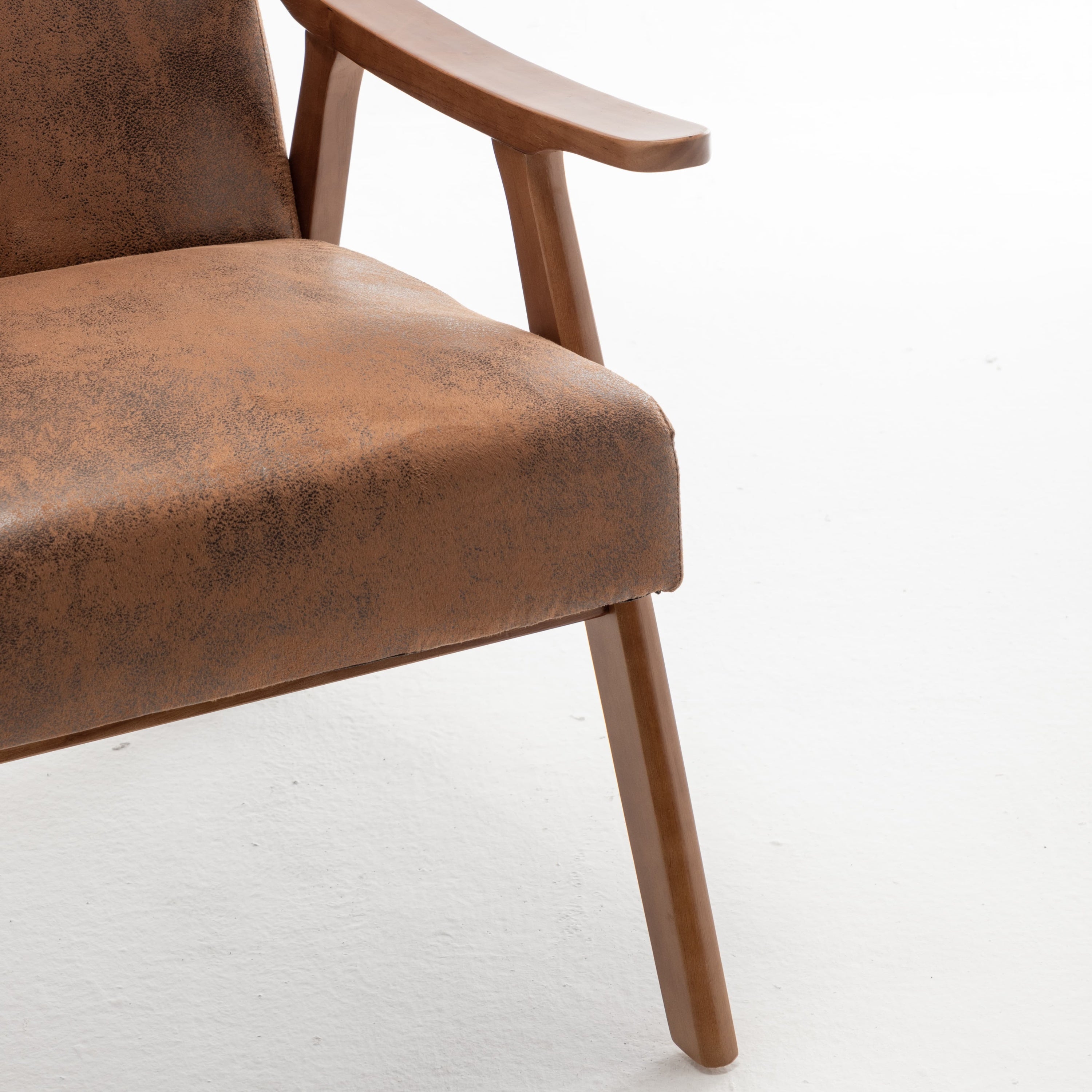 Brown accent chair top view