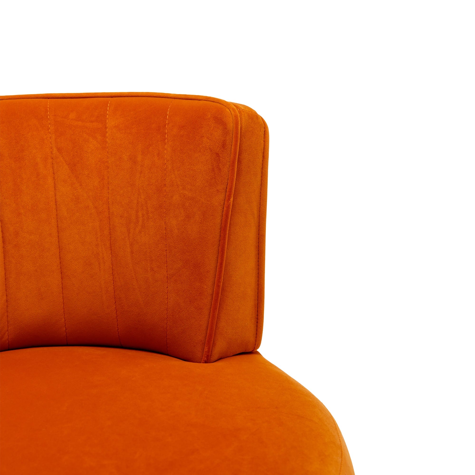 Velvet Swivel Barrel Chair — 360° Round Accent