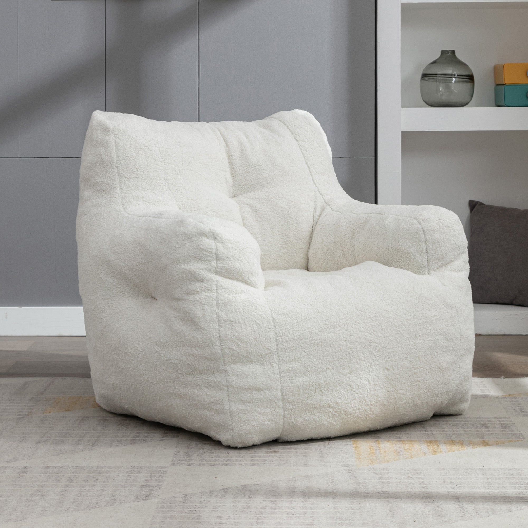 Bean bag chair in living room setting