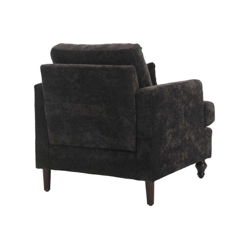 Club chair removable seat cushion detail
