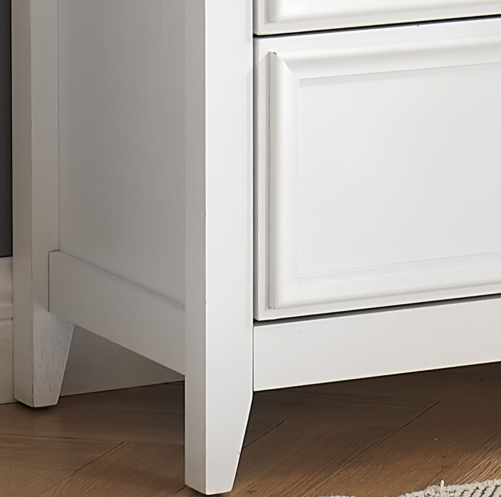 White farmhouse dresser living room storage setting