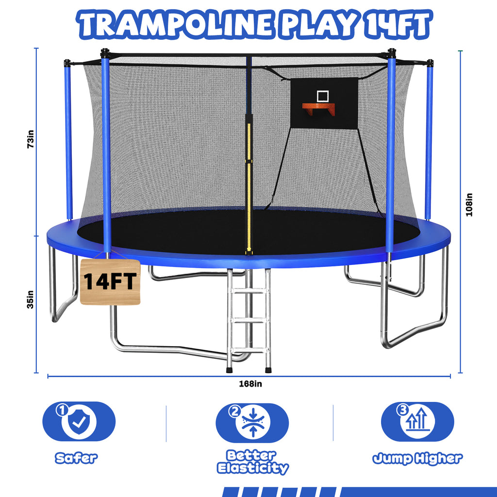Trampoline basketball hoop backboard mounted on safety net close-up