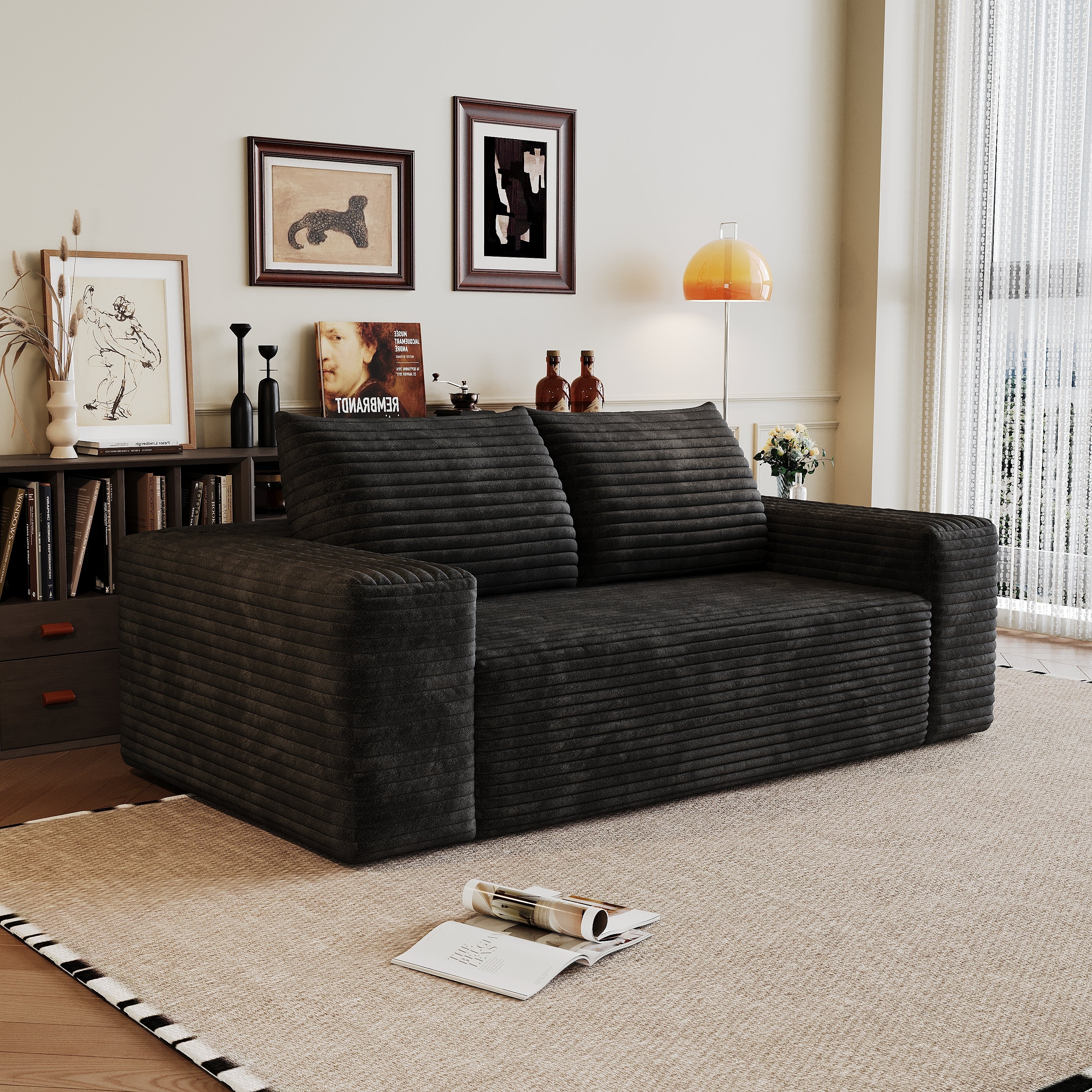 Ergonomic armrest and cushion close-up