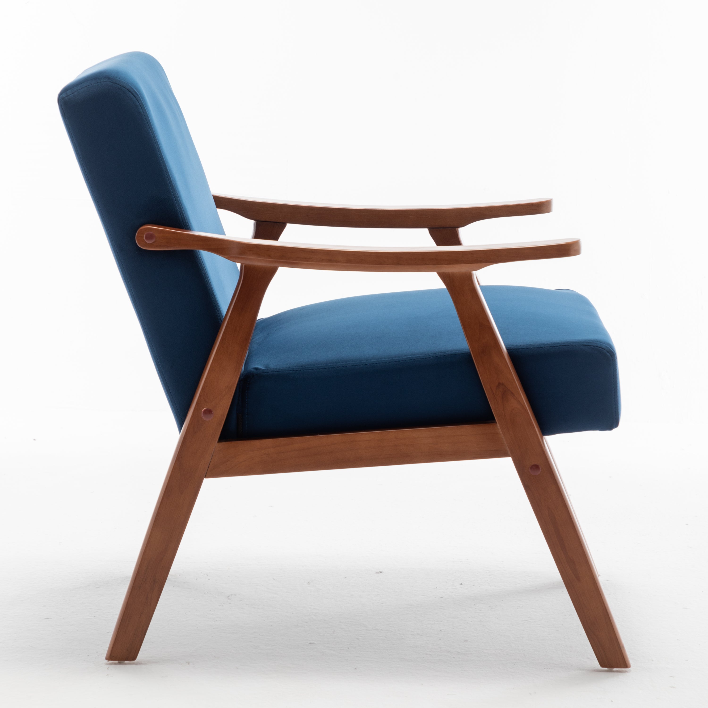 Wingback accent chair in bedroom