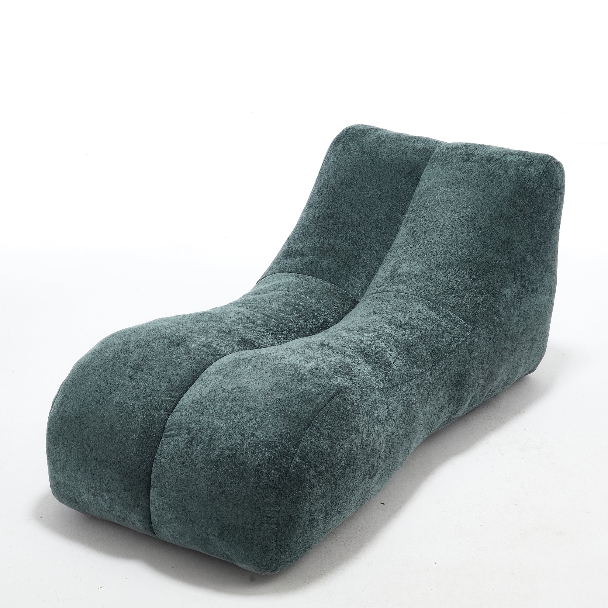 Plush light blue bean bag seating — lifestyle photo