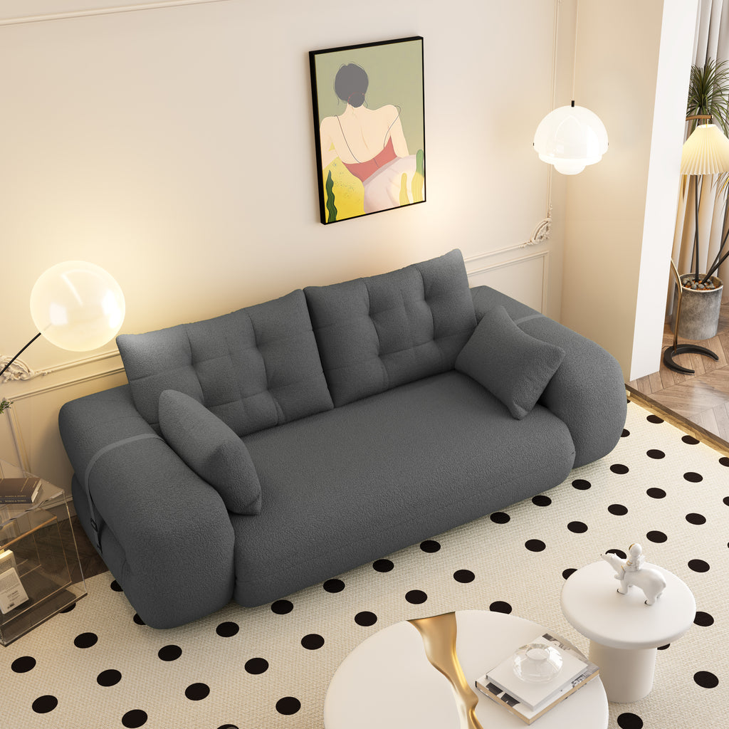 Convertible sofa bed expanded to sleeper mode
