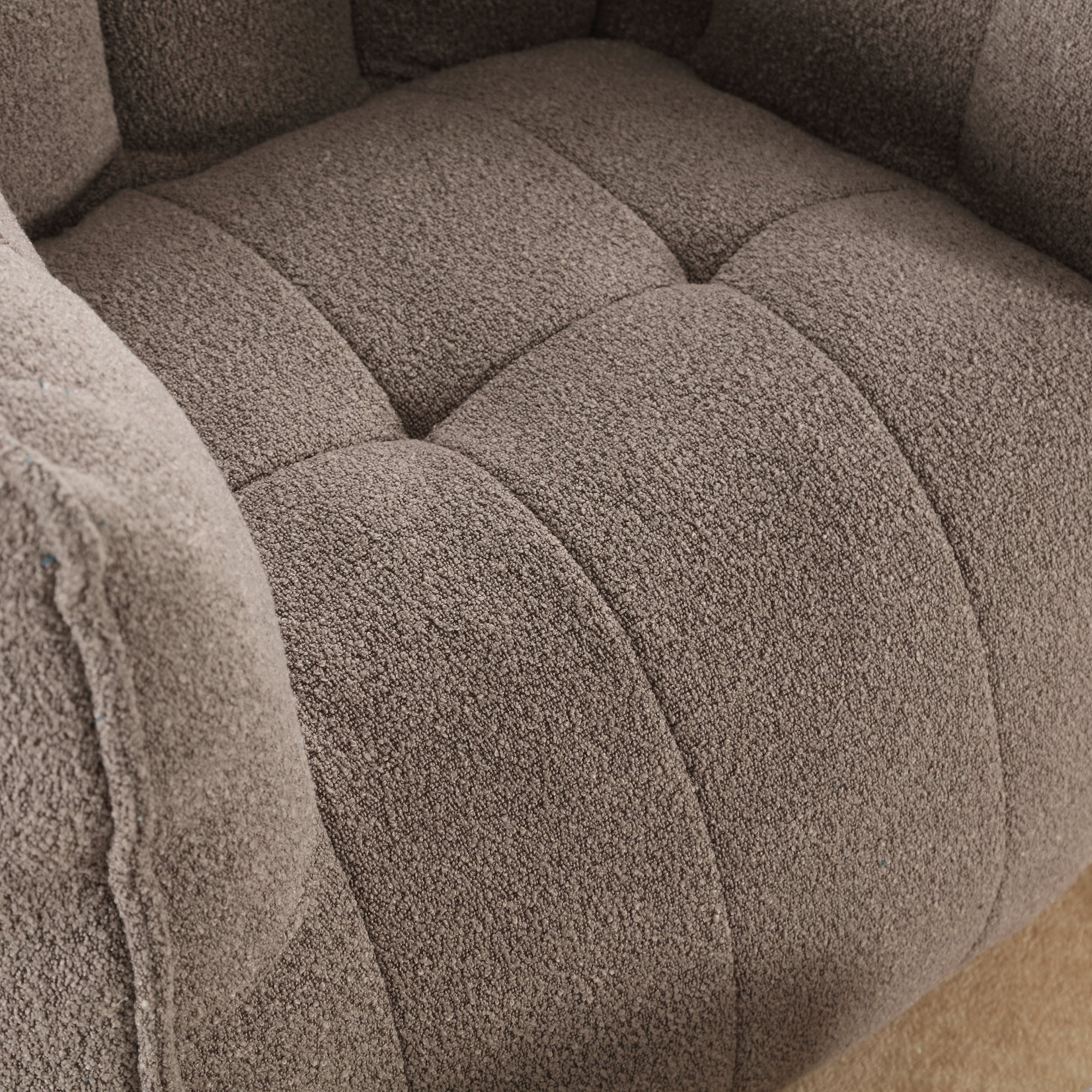 Bean bag chair with footrest in room setting