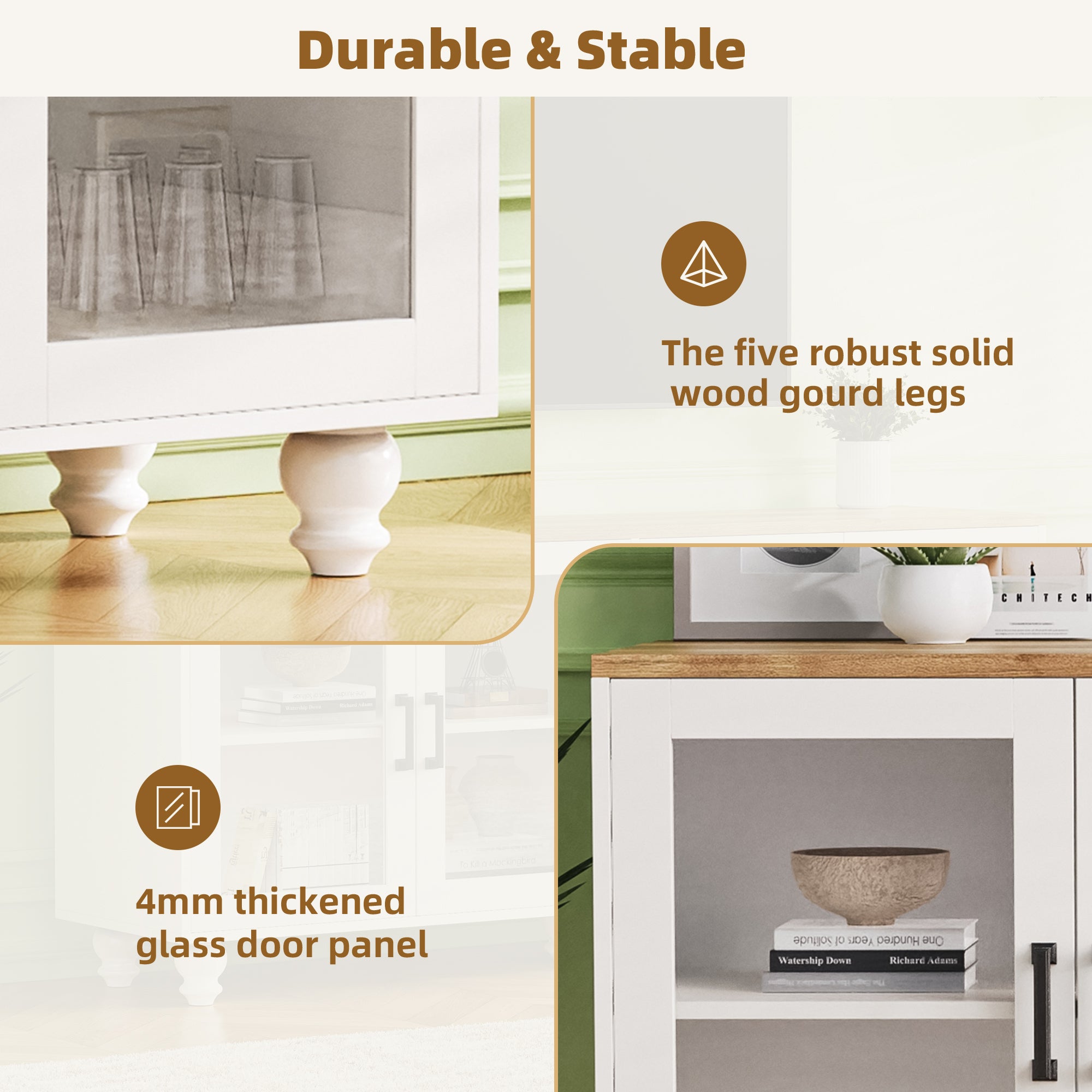 White entertainment center adjustable shelf interior detail