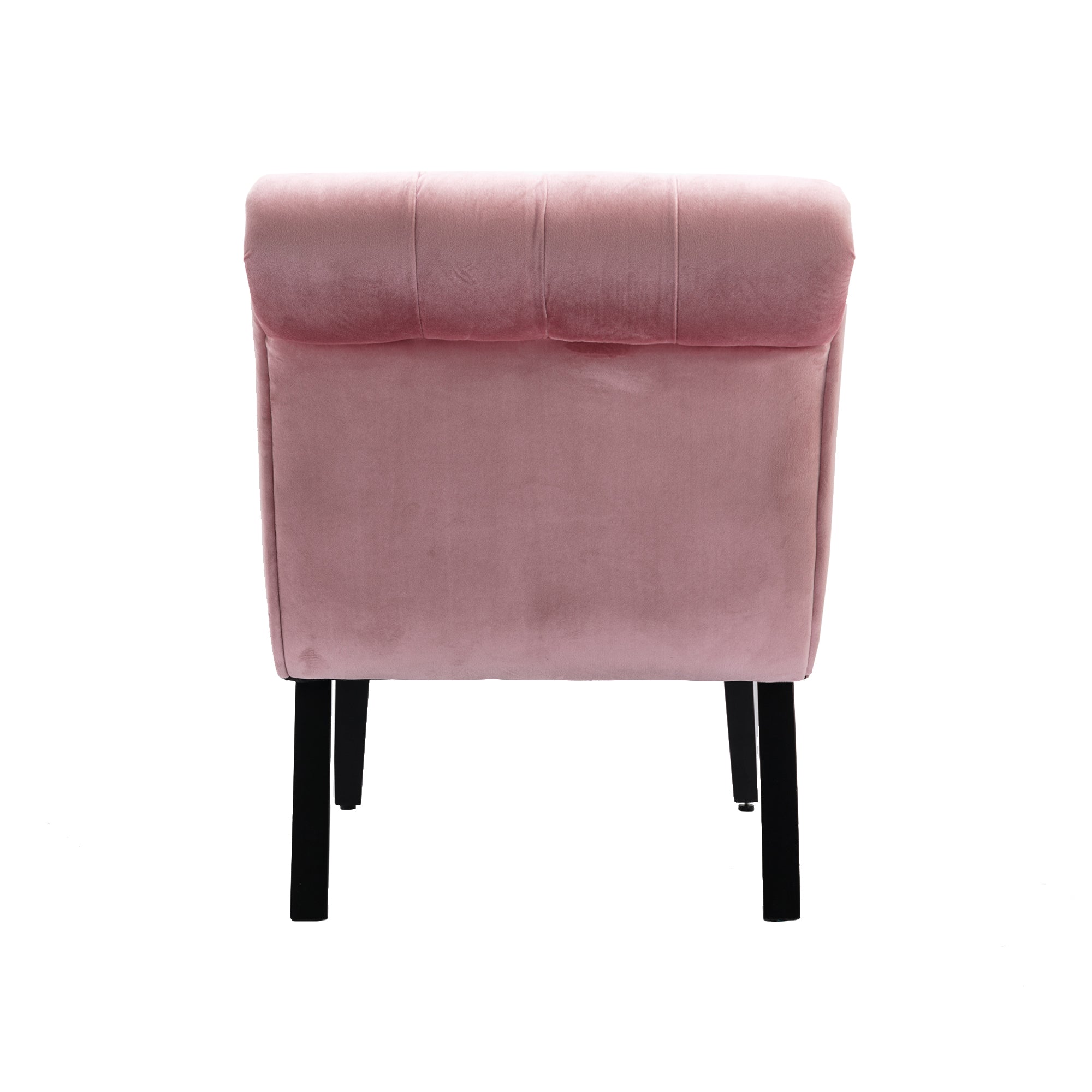 Pink accent chair dimensions view