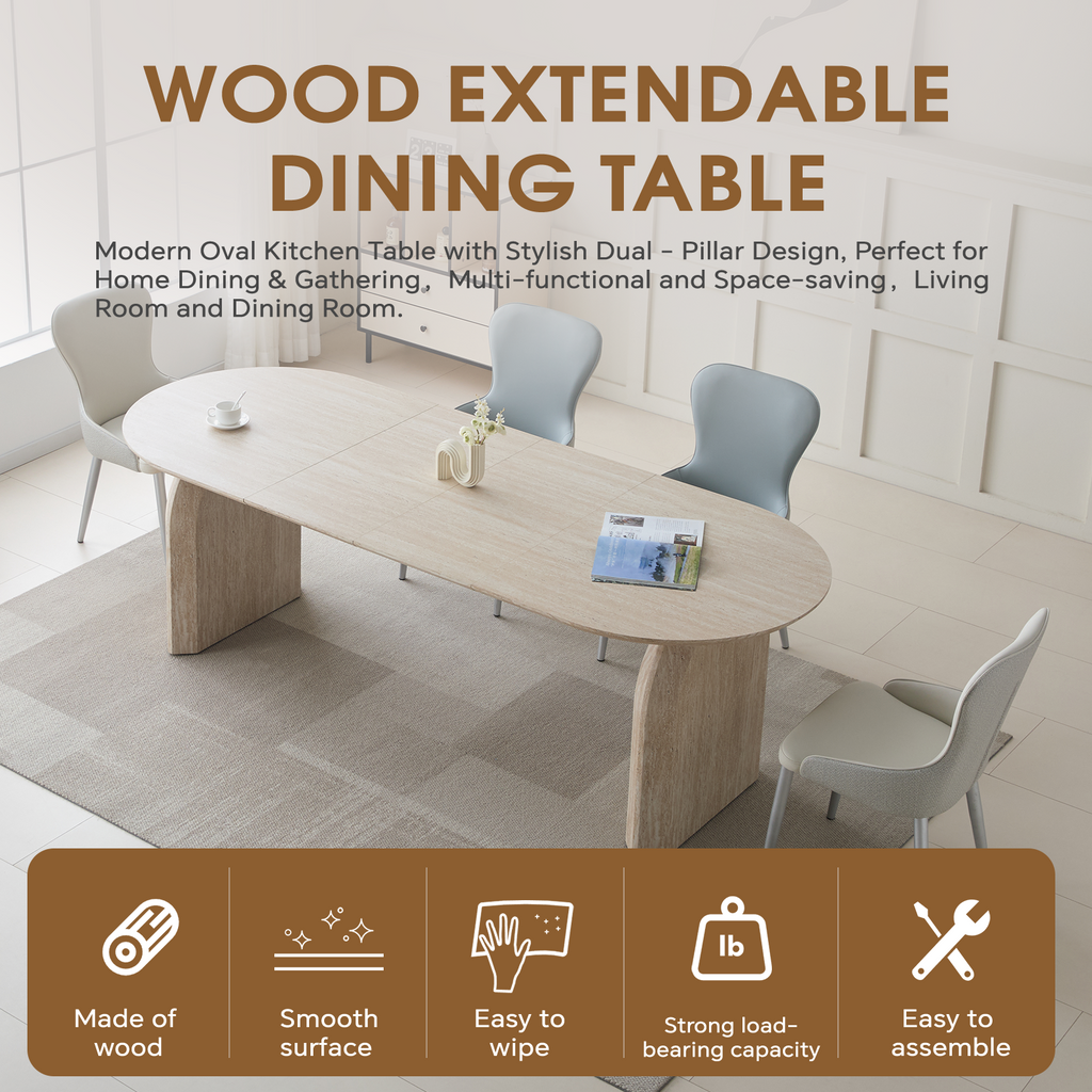 MDF wood dining table top edge and finish detail